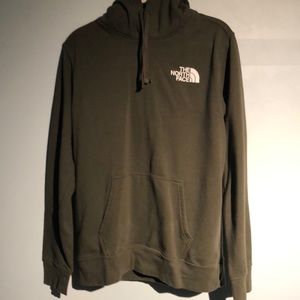 Green north face sweatshirt - medium